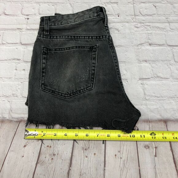 Boyish by Her Women Black Denim Shorts Size 27 Style Cody Cotton Blend B289 -4 - Picture 6 of 16